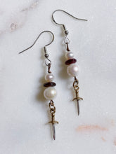 Load image into Gallery viewer, Pearl Dagger Earrings