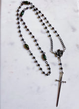 Load image into Gallery viewer, Sword & the Rose-ary Necklaces