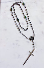 Load image into Gallery viewer, Sword & the Rose-ary Necklaces