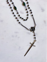 Load image into Gallery viewer, Sword & the Rose-ary Necklaces