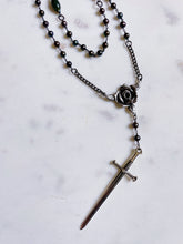 Load image into Gallery viewer, Sword &amp; the Rose-ary Necklaces
