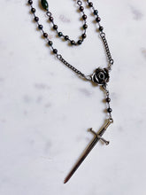 Load image into Gallery viewer, Sword & the Rose-ary Necklaces