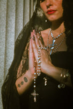 Load image into Gallery viewer, Pearl & Rose Quartz Rosary Necklaces