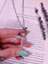 Load image into Gallery viewer, Cross My Heart Kunzite Necklace