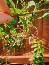 Load image into Gallery viewer, Mini Aqua Moon Hoops