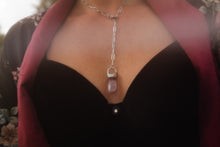 Load image into Gallery viewer, Cross My Heart Kunzite Necklace